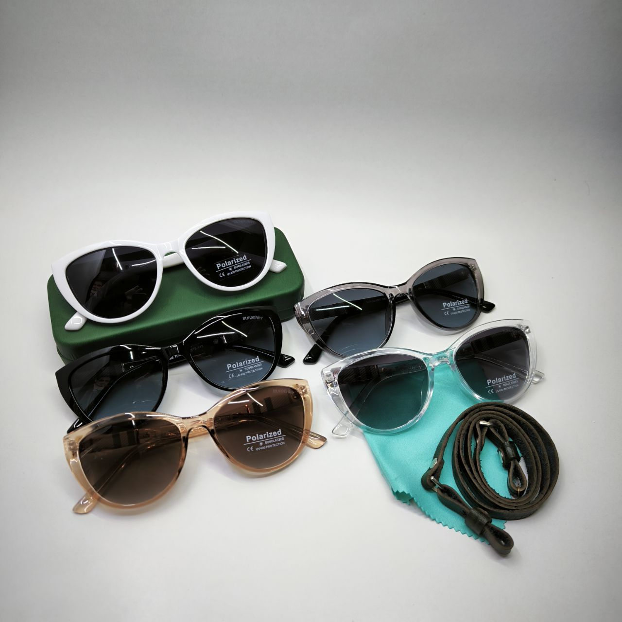 عینک آفتابی زنانه پلاریزه کائوچو بربری BURBERRY مدل 2035