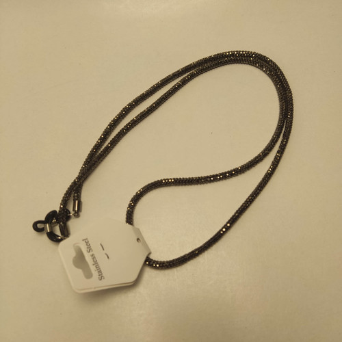 بند عینک لاکچری فول نگین طوسی تیره