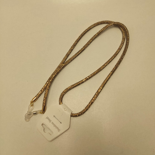 بند عینک لاکچری فول نگین طلایی