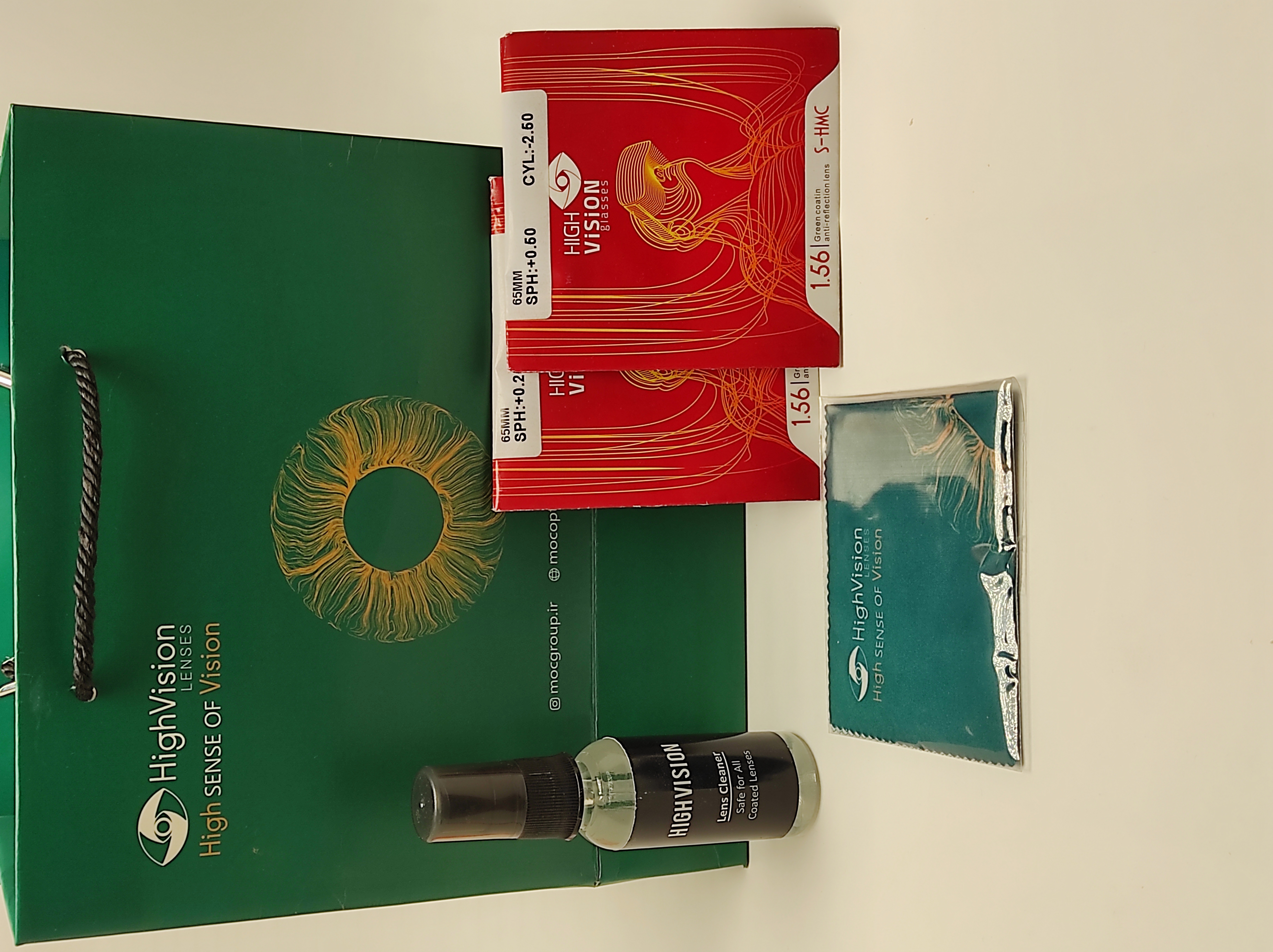 عدسی آنتی رفلکس سوپرهارد 1.56 های ویژنHigh vision - عدسی - فرزاد اپتیکال