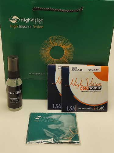 عدسی فتوکرومیک 1.56 اکو برند های ویژن High vision