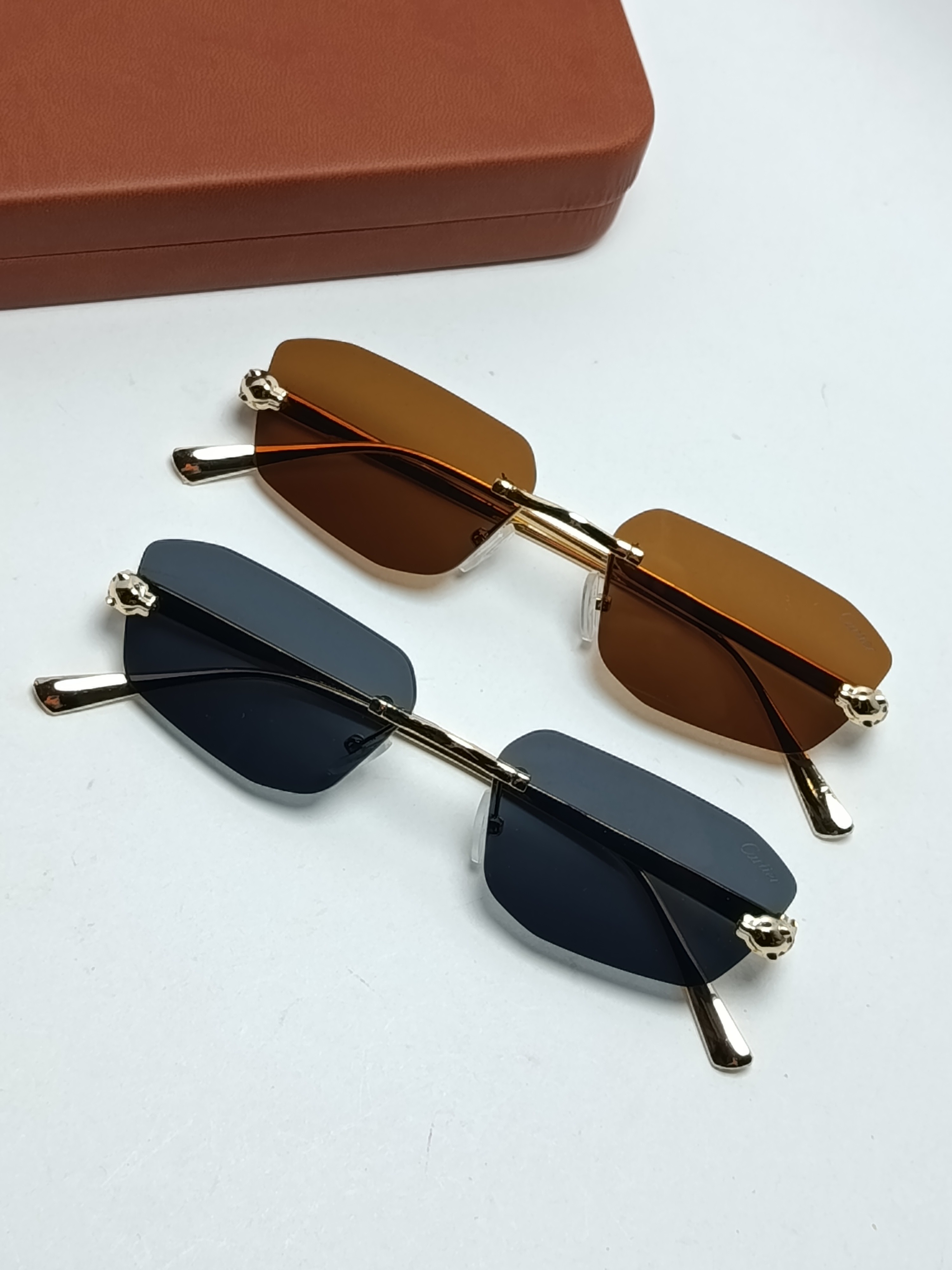عینک آفتابی فانتزی فلزی Cartier